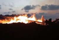Kebakaran Kebun Sawit di Desa Limbung | Foto : Zonamu/Ist