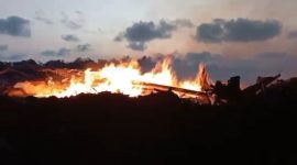 Kebakaran Kebun Sawit di Desa Limbung | Foto : Zonamu/Ist