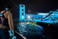 Tim Rescue Pos SAR Karimun menggunakan Rigid Inflatable Boat (RIB) 01 saat melakukan penyisiran di perairan depan Coastal Area, Tanjungbalai Karimun, Kamis (5/3/2026) |Foto: Zonamu/Basarnas