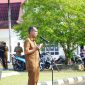 Wakil Bupati Lingga Novrizal saat pimpin apel | Foto : Zonamu/Diskominfo Lingga