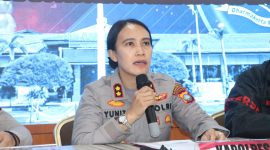 Kapolres Karimun AKBP Yunita Stevani saat konferensi Pers | Foto : Zonamu/Bustomi