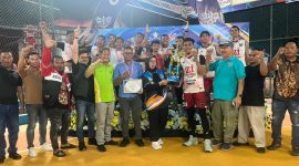 Ketua DPRD Lingga Maya Sari saat menutup turnamen volly | Foto : Zonamu/Ist