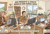 Ilustrasi WFH Mulai Diterapkan, ASN Lingga Diingatkan Tetap Disiplin | Foto : Zonamu/AI