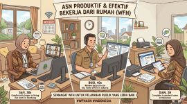 Ilustrasi WFH Mulai Diterapkan, ASN Lingga Diingatkan Tetap Disiplin | Foto : Zonamu/AI