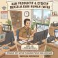 Ilustrasi WFH Mulai Diterapkan, ASN Lingga Diingatkan Tetap Disiplin | Foto : Zonamu/AI