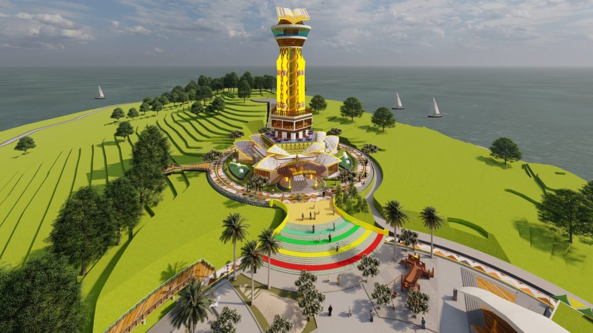 Rancangan Tugu Bahasa di Pulau Penyengat | Foto : Zonamu/Dokumen PUPP Kepri