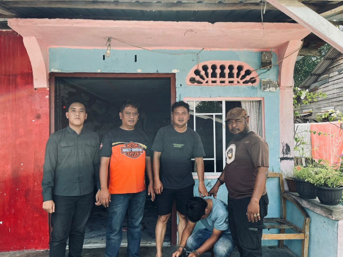 Polsek Tebing Ringkus Pencuri Aki Genset RSBT | Foto : Zonamu/Ist