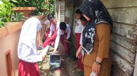 Sipetik Bola Libatkan Siswa Cegah DBD Sekolah Lingga | Foto : Zonamu/Ist