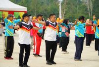 BRKS lingga saat senam bersama Bupati Lingga | Foto : Zonamu/Ist