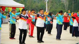 BRKS lingga saat senam bersama Bupati Lingga | Foto : Zonamu/Ist