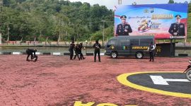 Simulasi Tim URC Polres Lingga tanggap cepat respon masyarakat | Foto : Zonamu/Wandi