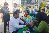 Kejari Lingga Gelar Senam Sehat, Fun Voli, Pengobatan Gratis dan Bazar UMKM | Foto : Zonamu/Wandi