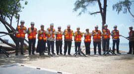 Landing Ceremony kabel bawah laut Nongsa Changi Cable (NCC) dihadiri Wakil Gubernur Kepri Nyanyang Haris Pratamura | Foto : Zonamu/Ist