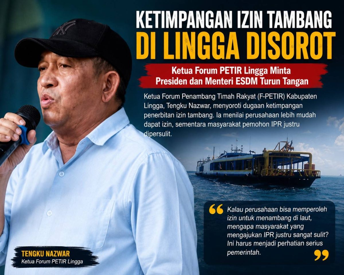 Forum PETIR Lingga Desak Presiden Evaluasi Izin Tambang PT CPM | Foto: Zonamu/Ist