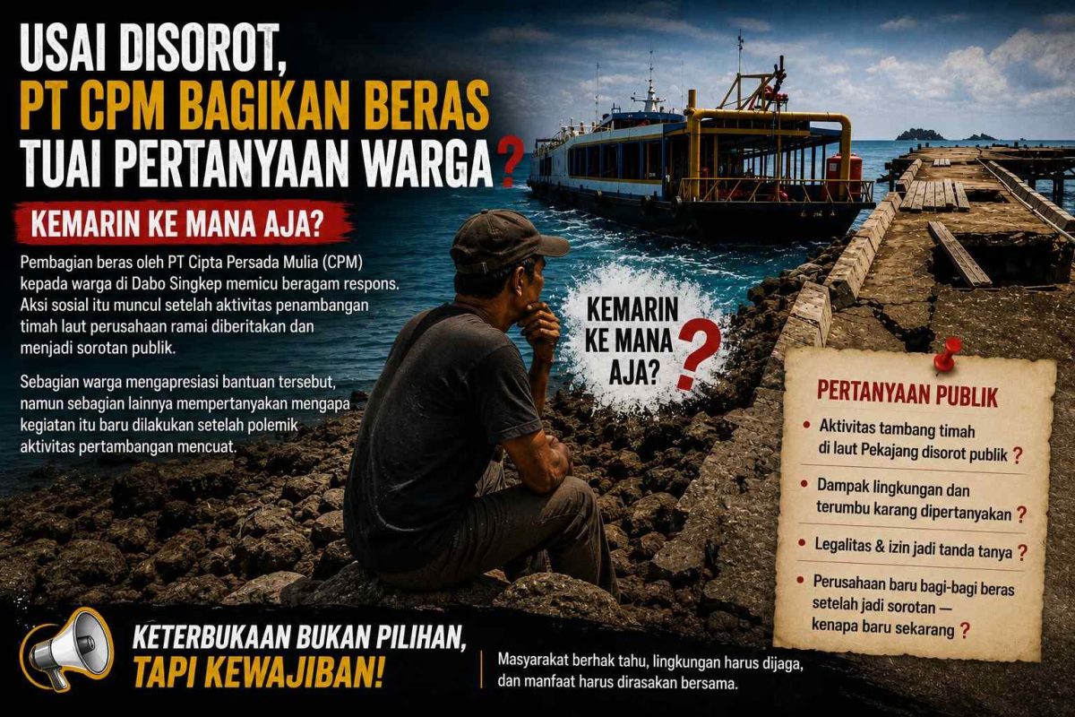 Usai Disorot, PT CPM Bagikan Beras Tuai Pertanyaan Warga | Foto : Zonamu/AI