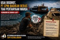 Usai Disorot, PT CPM Bagikan Beras Tuai Pertanyaan Warga | Foto : Zonamu/AI