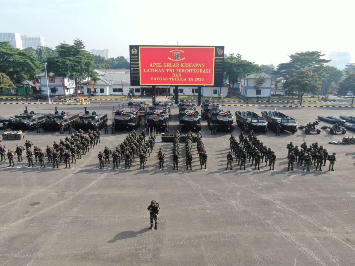 Danpasmar 1 Pimpin Apel Kesiapan Latihan TNI Terintegrasi 2026 | Foto : Zonamu/Ist