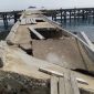 Potrer kondisi pelabuhan di pulau pekajanh yang rusak | Foto : Zonamu/Ist