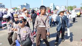 Karnaval Singkep Meriah, Kreativitas Pelajar Curi Perhatian | Foto : Zonamu/Wandi