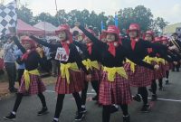 Atribut Unik dan Yel-yel Warnai Gerak Jalan Singkep | Foto : Zonamu/Ist