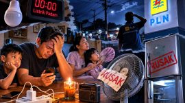 Ilustrasi listrik padam | Foto : Zonamu/AI
