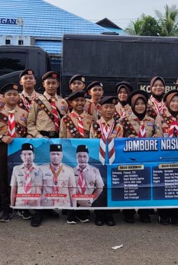 32 Kontingen Pramuka Lingga Berangkat Ikuti Jambore Nasional XII 2026