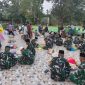 28 Prajurit Yonif Beladau Sakti Hadiri Maulid Nabi di Pengkalan Buluh (Foto : Zonamu/Ist)