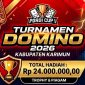 Flyer resmi gelaran Turnamen Domino Pordi Cup I 2026 Kabupaten Karimun. Kegiatan berlangsung mulai 29 Agustus hingga 26 September 2026 di Kedai Kopi Abu Dafi #11 | Foto: Zonamu/Pordi Karimun