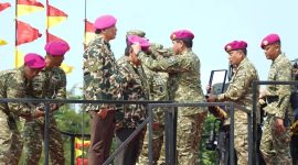 Lima Pejabat Negara Sandang Warga Kehormatan Korps Marinir di Lingga | Foto : Zonamu/Dok Puspen TNI