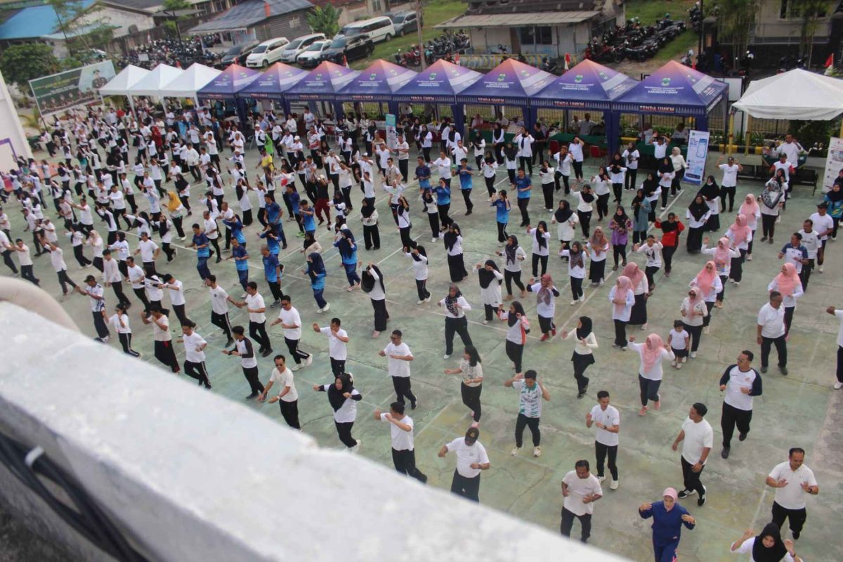 Senam Sehat Bersama Kejari Lingga | Foto : Zonamu/Ist