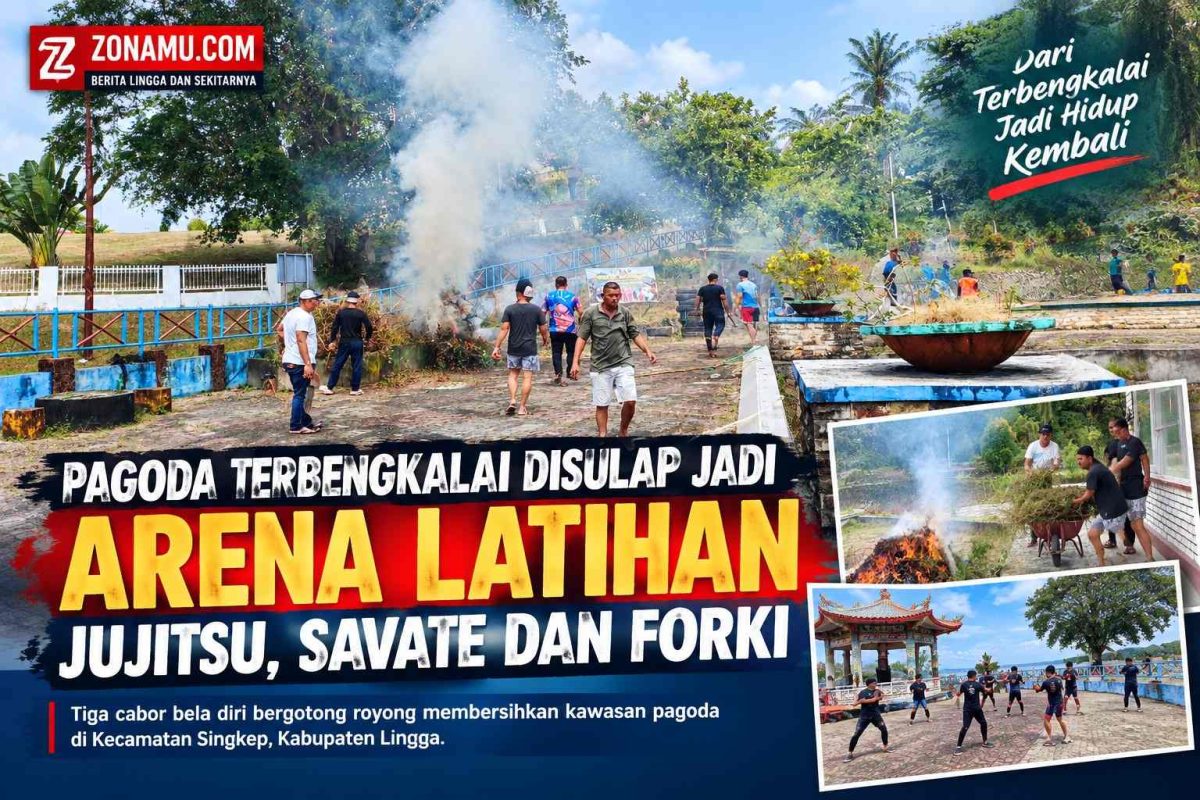 Pagoda Terbengkalai Disulap Jadi Arena Latihan Juijitsu, Savate dan Forki | Foto : Zonamu/Wandi