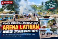 Pagoda Terbengkalai Disulap Jadi Arena Latihan Juijitsu, Savate dan Forki | Foto : Zonamu/Wandi