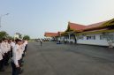 Pegawai Bandara Dabo Singkep saat melaksanakan Apel peringatan Harhubnas 2026 | Foto : Zonamu/Ist