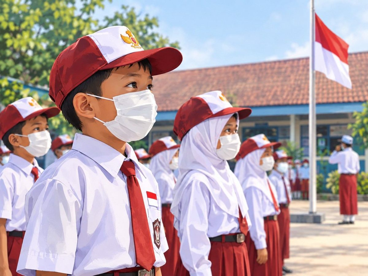 Kabut Asap Memburuk, Sekolah Lingga Terapkan Belajar Daring | Foto : Zonamu/AI