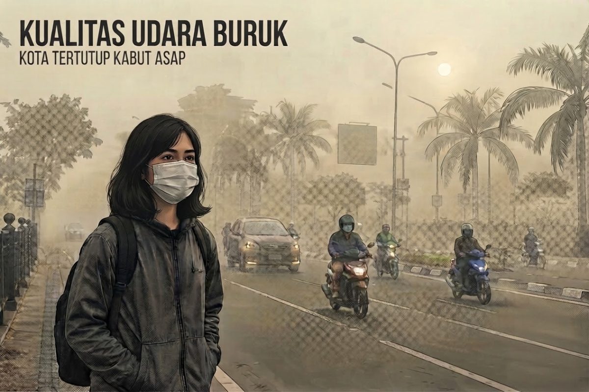 Ilustrasi Kabut asap | Foto : Zonamu/AI