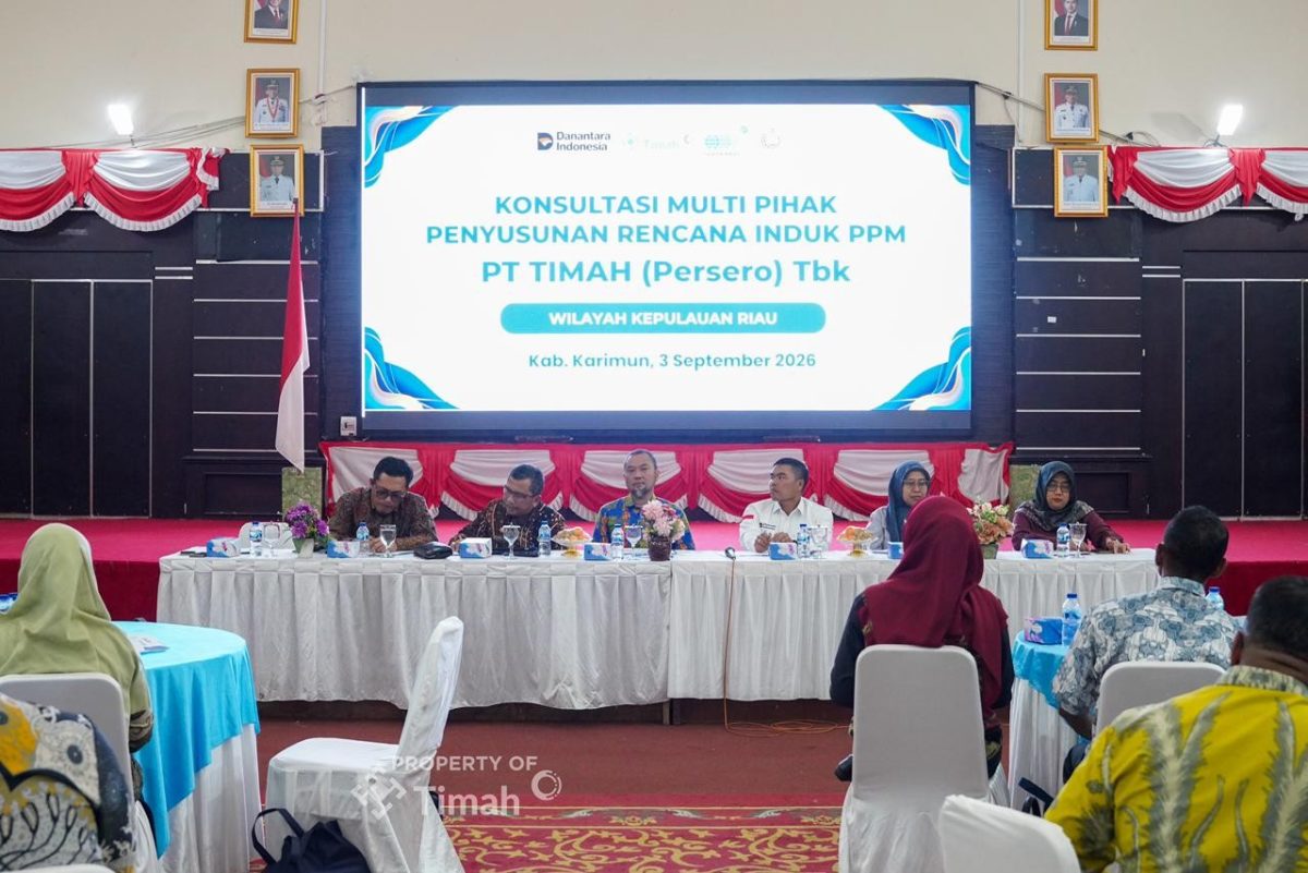 PT Timah Tbk menggelar Konsultasi Publik pembaruan Dokumen Rencana Induk Pengembangan dan Pemberdayaan Masyarakat (RIPPM) di Gedung Nasional Karimun, Kamis (3/9/2026) | Foto: Zonamu/Humas PT Timah