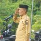 Sekda Lingga Armia saat pimpin apel | Foto : Zonamu/Ist