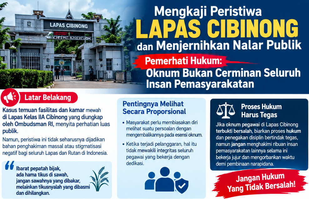 Infografis: Kajian peristiwa Lapas Cibinong dengan nalar yang jernih | Foto: Zonamu