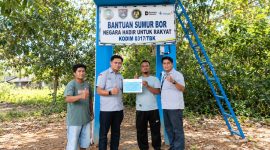 Kolaborasi PT Timah Tbk dan Kodim 0317/TBK menghadirkan fasilitas sumur bor baru di Desa Kundur, Kabupaten Karimun | Foto: Zonamu/Humas PT Timah