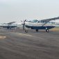 Potret Dua Maskapai Susi Air Terparkir di Bandara Dabo Singkep | Foto : Zonamu/Wandi