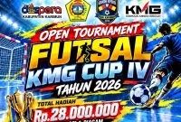 Flyer Open Tournament Futsal KMG CUP IV Tahun 2026 | Foto: Zonamu/Humas KMG